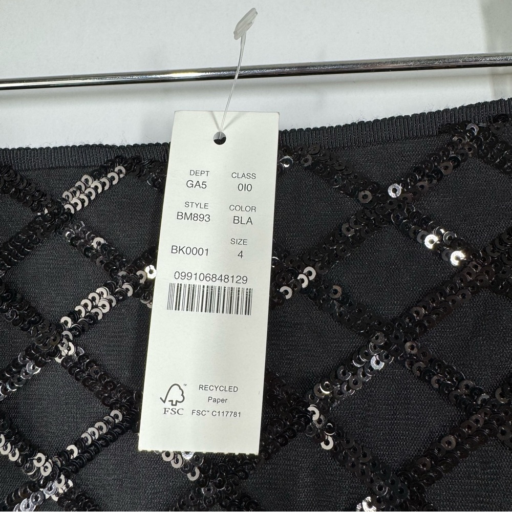 J. Crew Collection Black Lattice Sequin Pencil Skirt NWT - Picture 12 of 17
